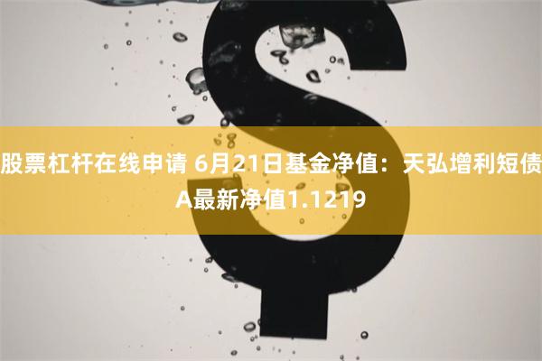 股票杠杆在线申请 6月21日基金净值：天弘增利短债A最新净值1.1219