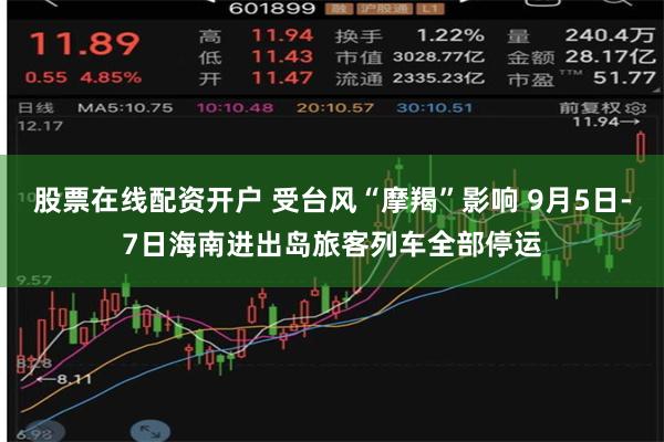 股票在线配资开户 受台风“摩羯”影响 9月5日-7日海南进出岛旅客列车全部停运